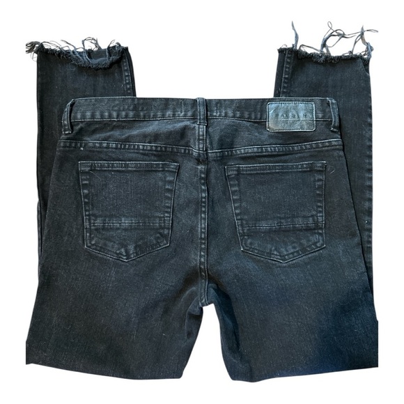 PacSun Black Straight Leg Jeans with Raw Hems - Picture 2 of 7